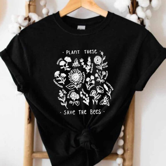 Save The Bees Shirt, Plant These Save The Bees T-shirt, Beekeeper Gift - Picture 1 of 4